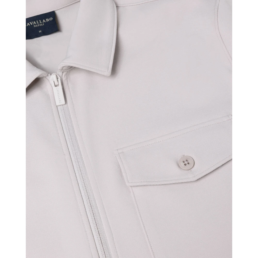 Cavallaro Zelo Overshirt Stijlvolle Casual Shirt White Heren