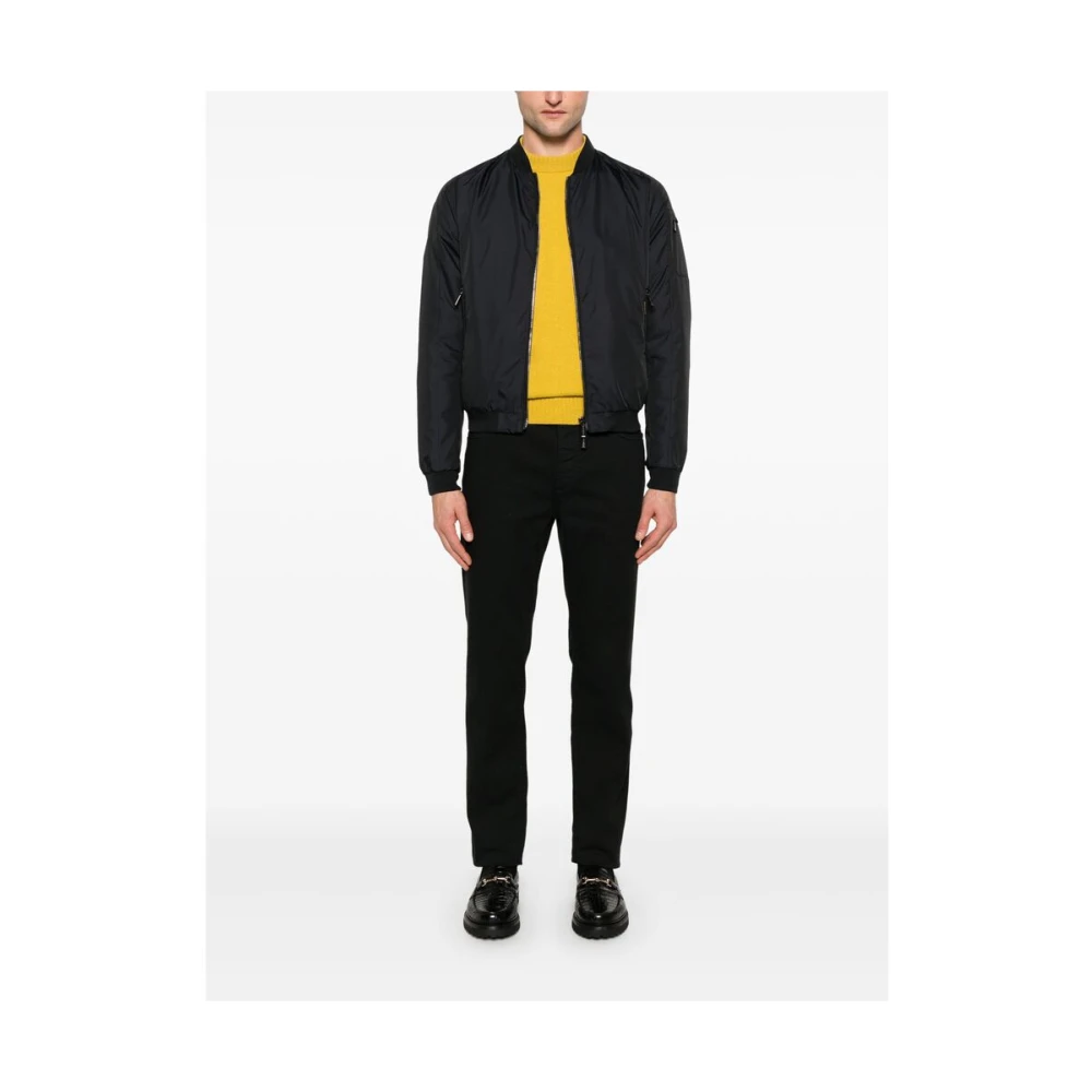 Moorer Midnight Blue Rits-Front Buitenkleding Blue Heren
