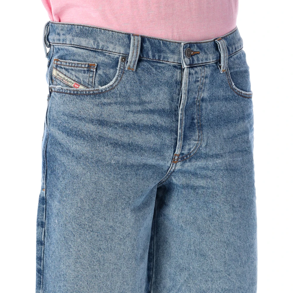 Diesel Middelblauwe Denim Shorts Regular Fit Blue Heren