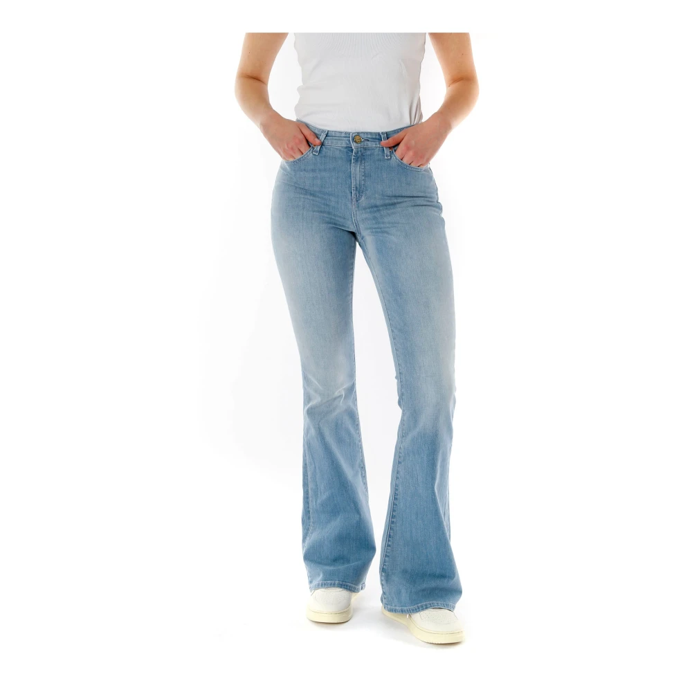 Denham Flared High Waist Jeans Blue Dames