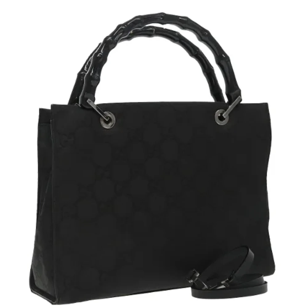 Gucci Vintage Pre-owned Canvas handbags Black Dames