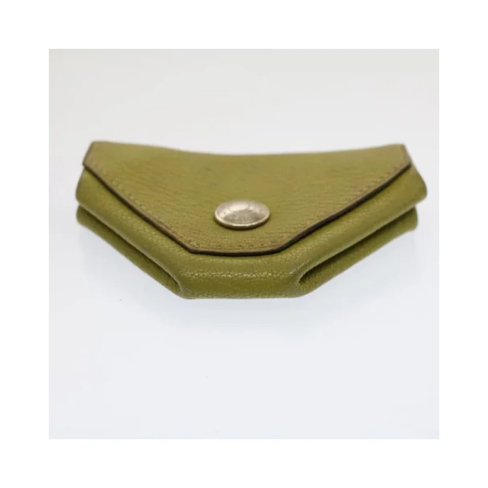 Hermès Vintage Pre-owned Leather wallets Green Dames
