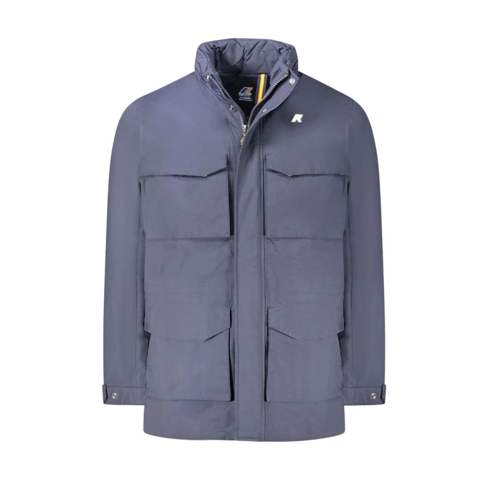 K-way Blauwe Polyamide Jack met Lange Mouwen Blue Heren