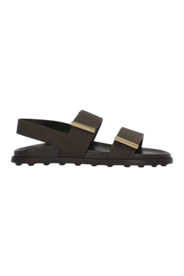 Sandaler med läderremmar