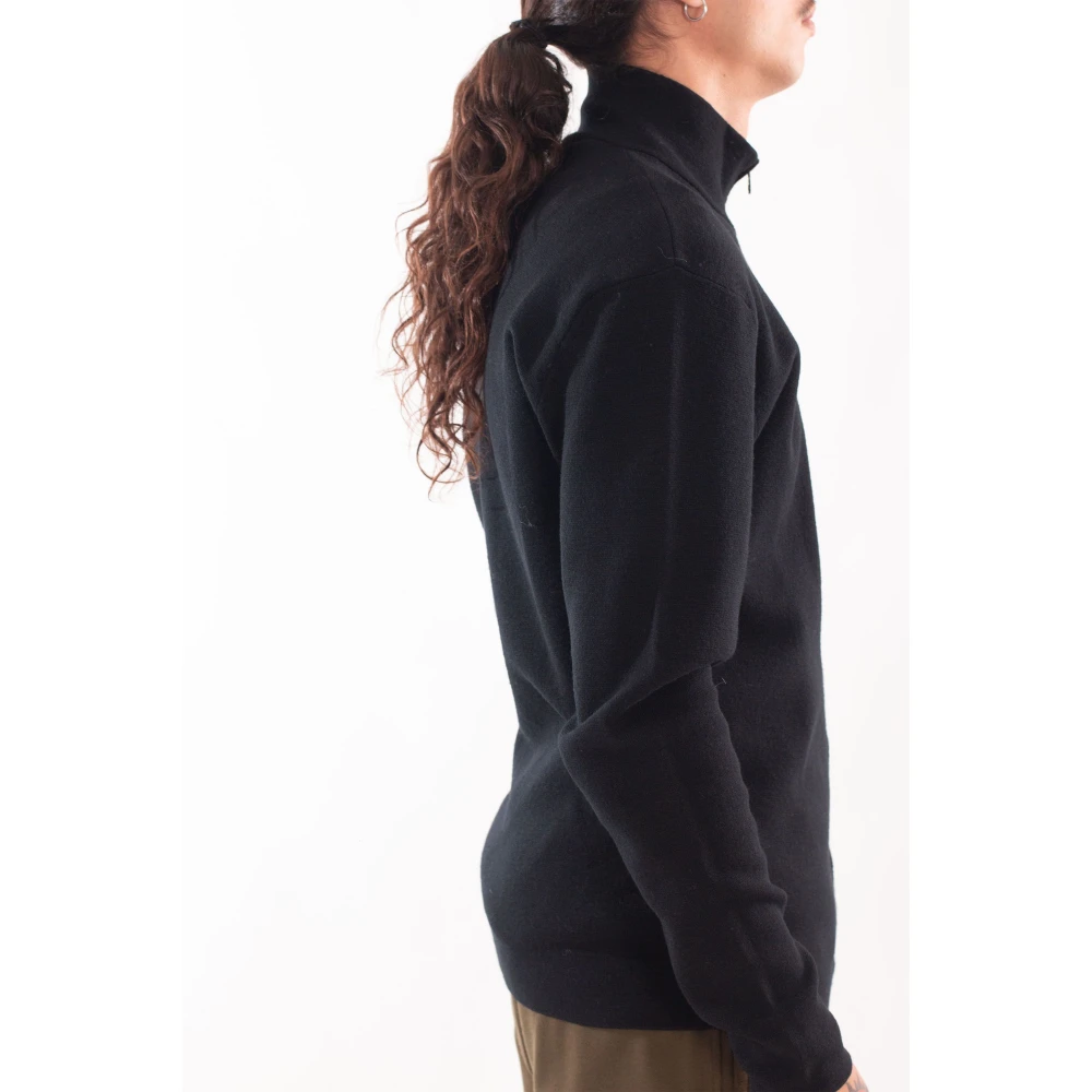 C.P. Company Cardigan van extrafijne wol met rits Black Heren