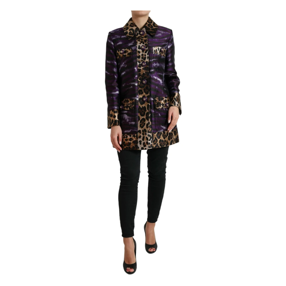 Dolce & Gabbana Women's Multicolor Single-Breasted Coats, 2XS, Trench Coat Jacket
