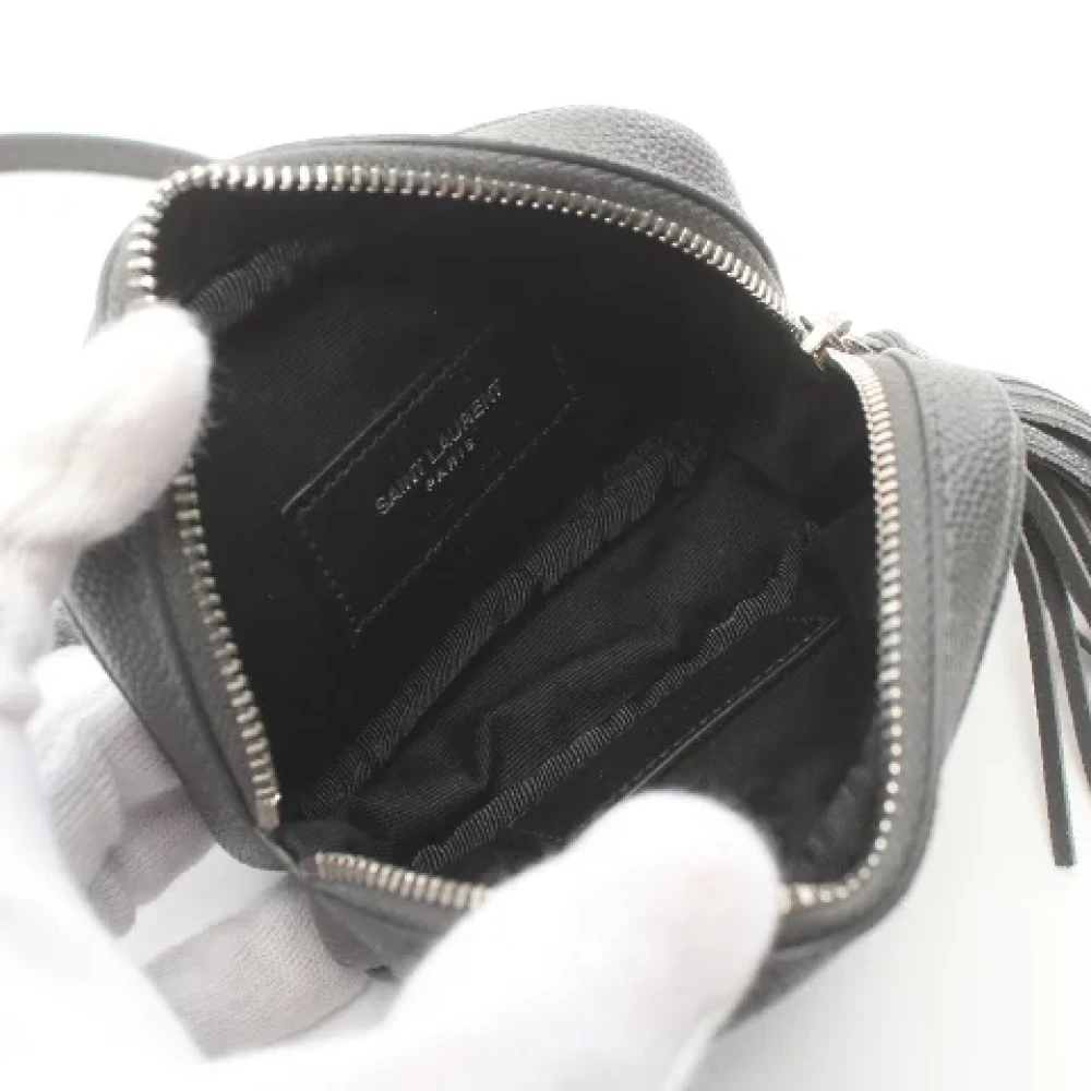 Yves Saint Laurent Vintage Pre-owned Leather shoulder-bags Gray Dames