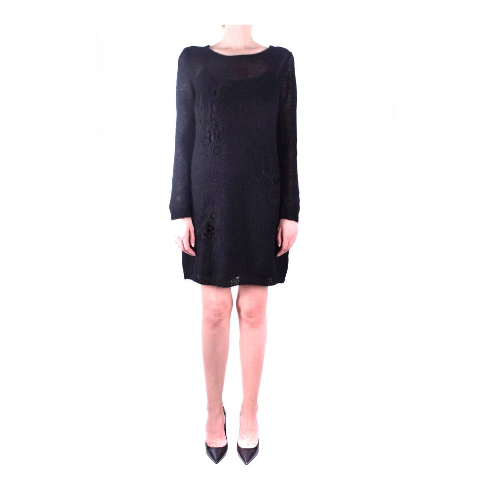 Twinset Black Day Dress - Female - Short Dresses - M - Dresses