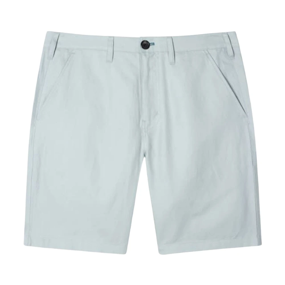 Paul Smith Men's Blue Piece-Dyed Cotton Linen Chino Shorts - Casual Shorts - W30 - Shorts