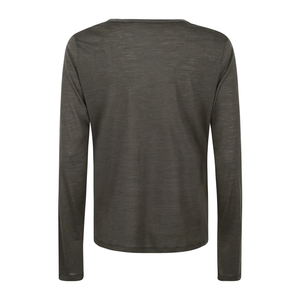 majestic filatures Groene wol-lyocell T-shirts en polos Green Dames