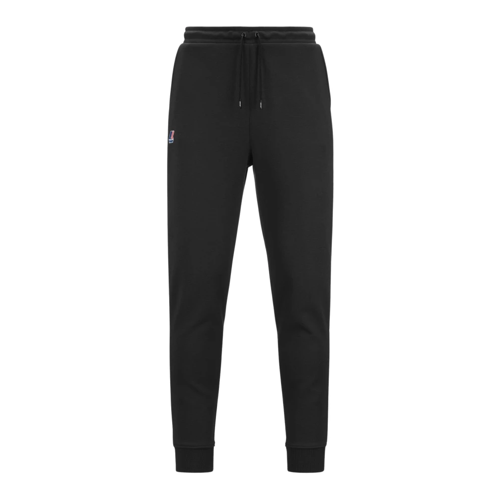 K-way Sportieve Joggingbroek met Geribbelde Zoom Black Heren