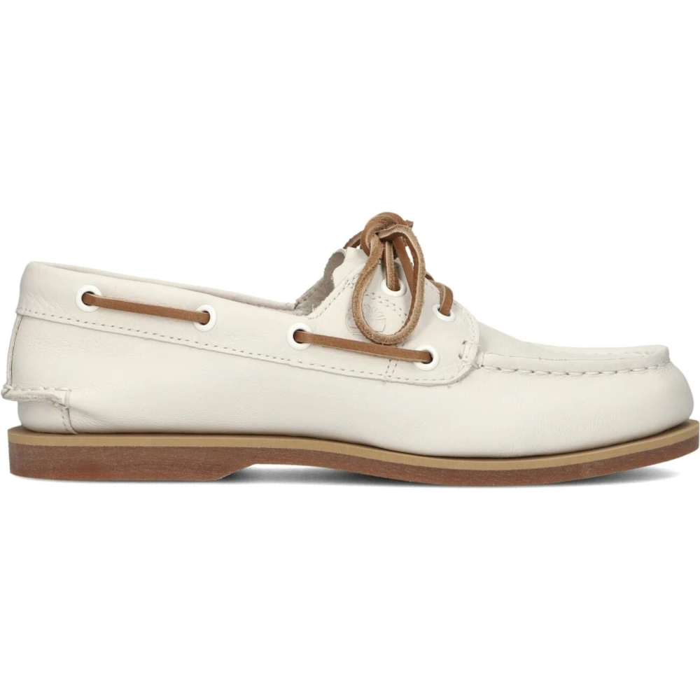 Timberland Women's White Classic Boat Moccasins - Boat Shoes - 8 Uk - Shoes