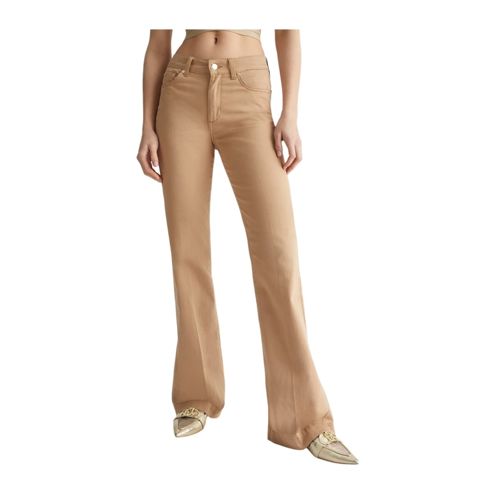 Liu Jo Women's Brown Slim-Fit Trousers, W31, Texa Trousers