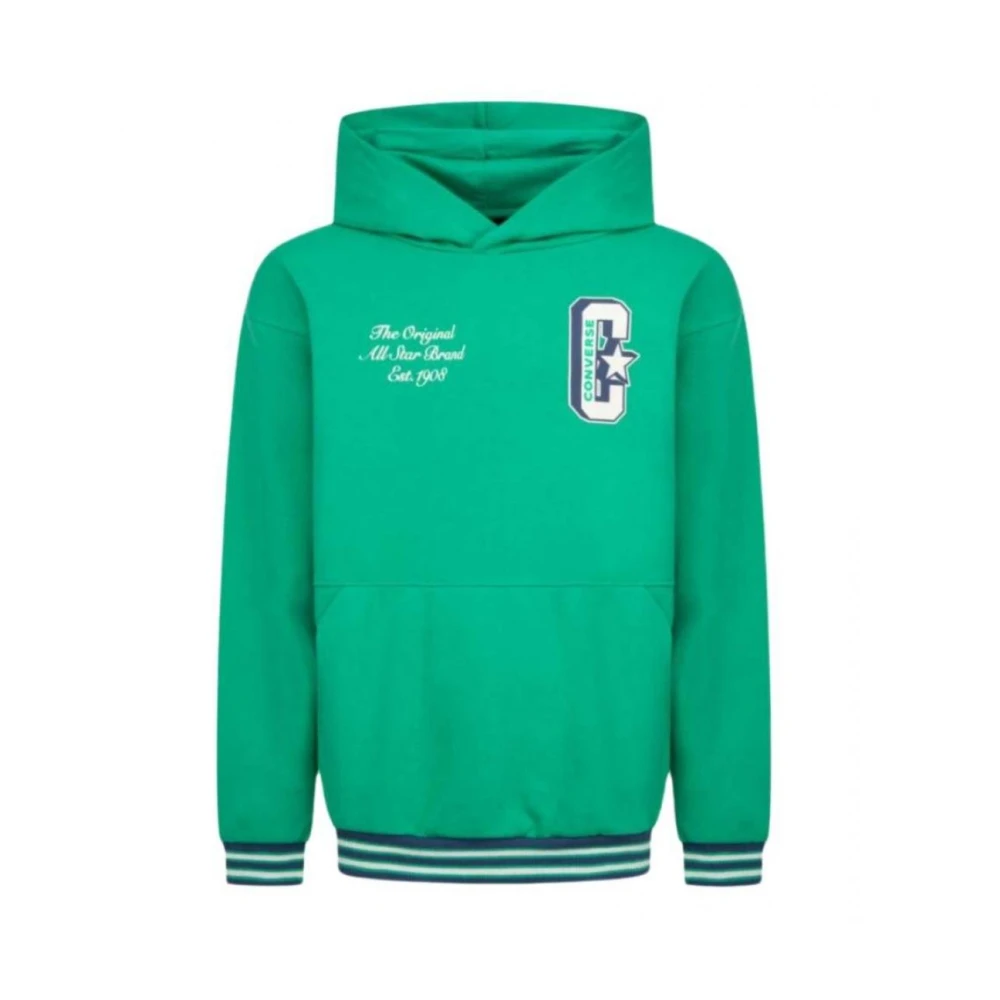 Converse Groene Varsity Hoodie Katoenen Sweatshirt Green Heren