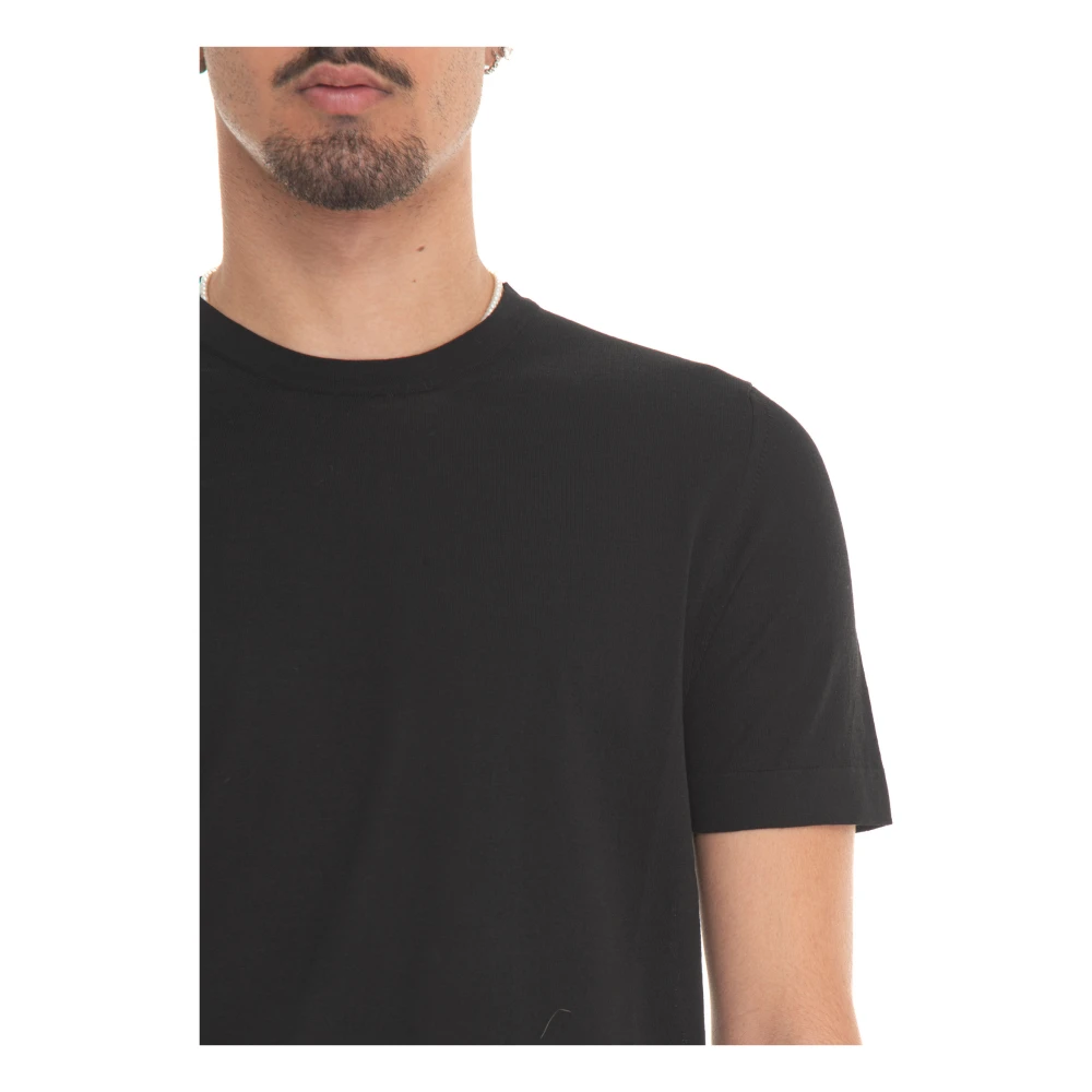 Hindustrie Crepe Jersey T-shirt Black Heren