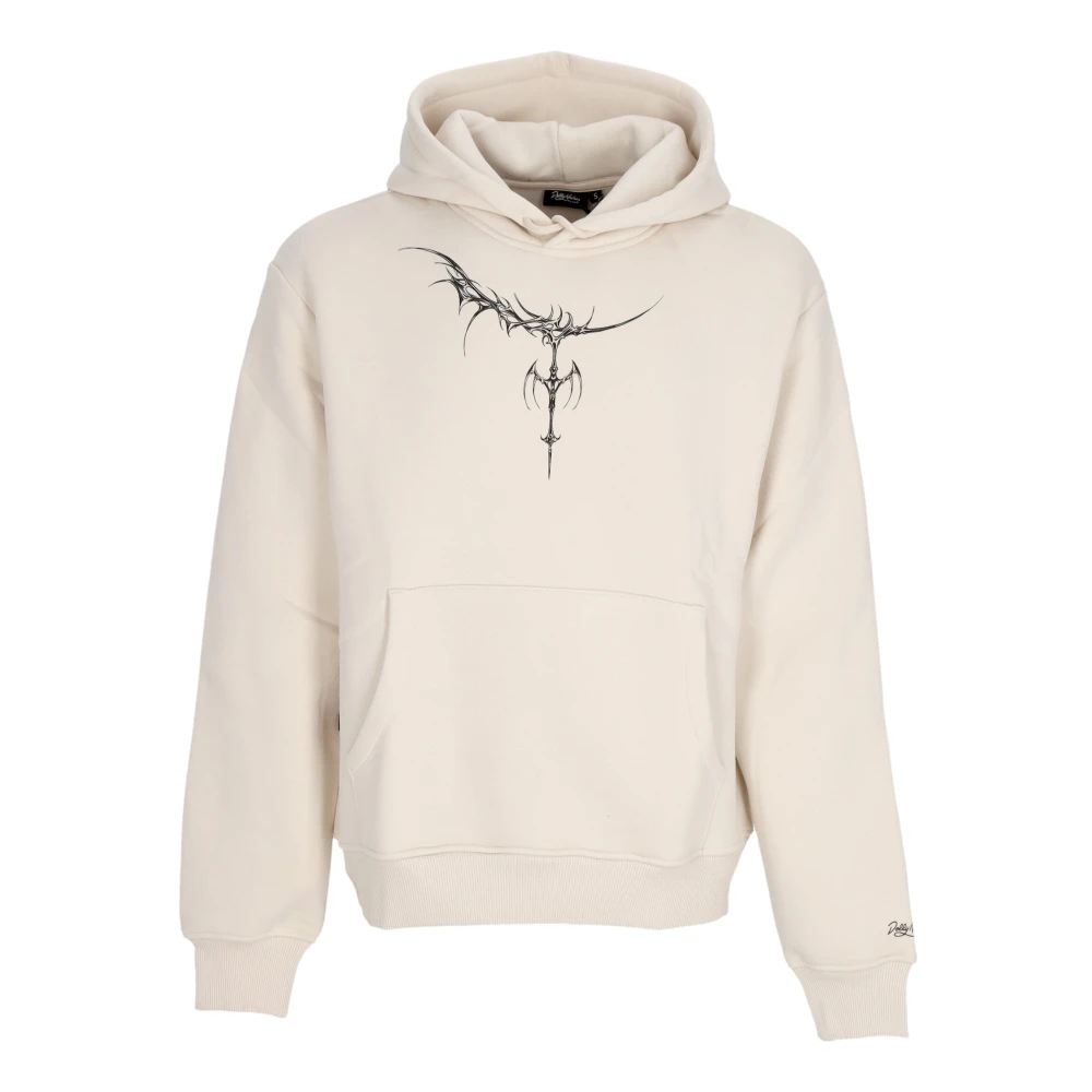 Dolly Noire Beige hoodie met voorzak Beige Heren