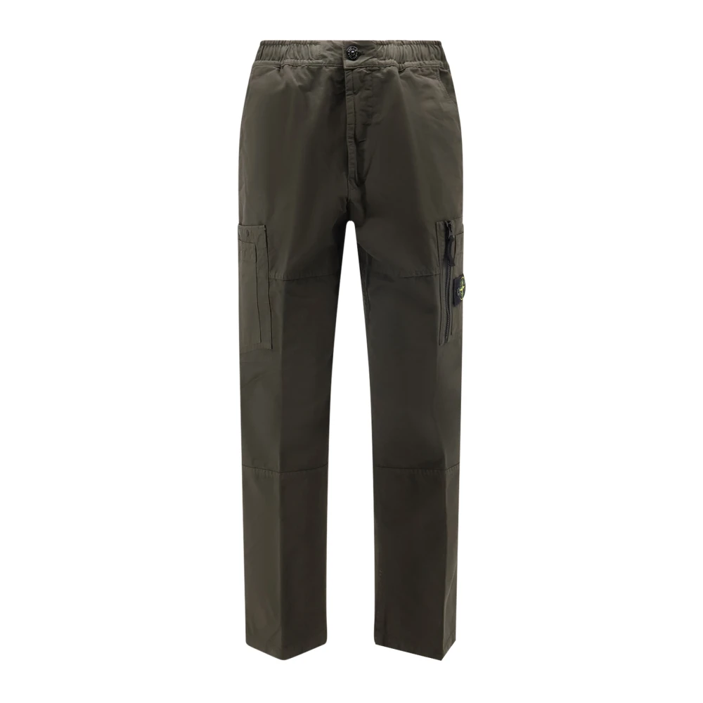 Stone Island Gray Straight Trousers - Male - Straight Trousers - W32 - Trousers