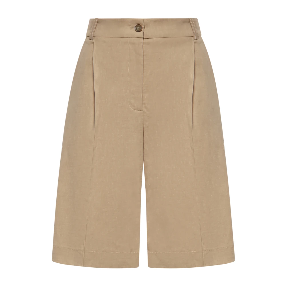 Pinko Women's Beige Bermudas, Xl, Long Shorts