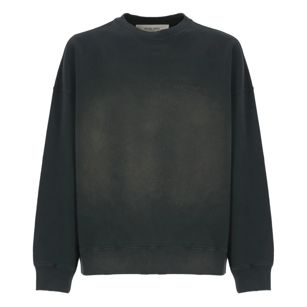 Golden Goose Men's Black Cotton Crew Neck Sweatshirt