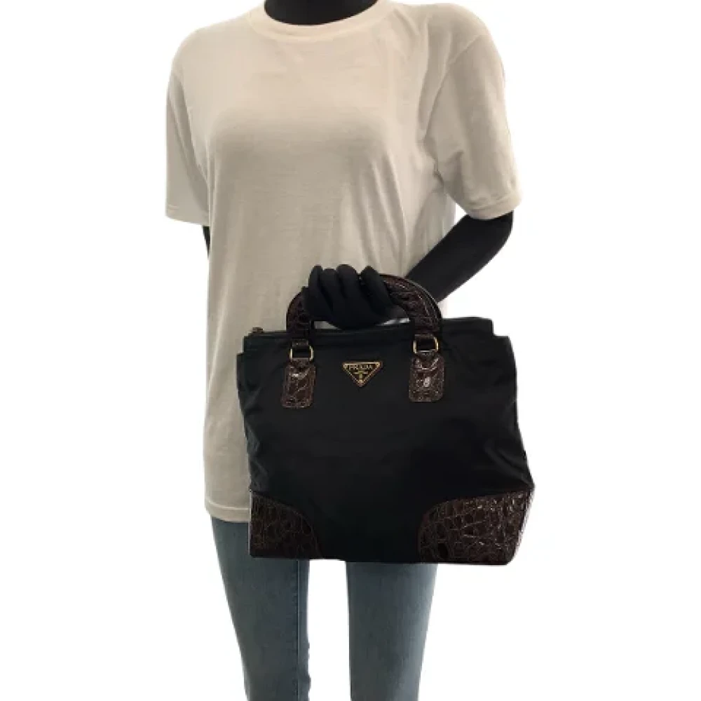 Prada Vintage Pre-owned Canvas totes Black Dames