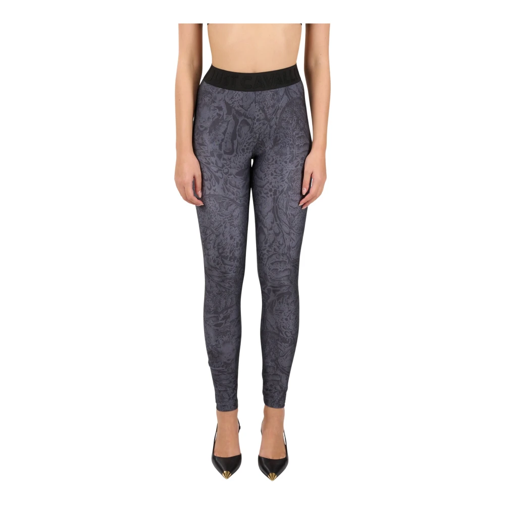 Just Cavalli Gedrukte Lycra Leggings Gray Dames