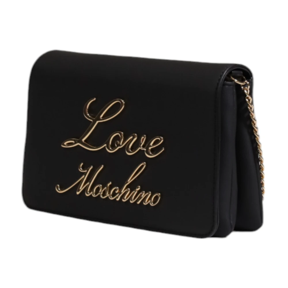 Love Moschino Zwarte schoudertas met rits Black Dames