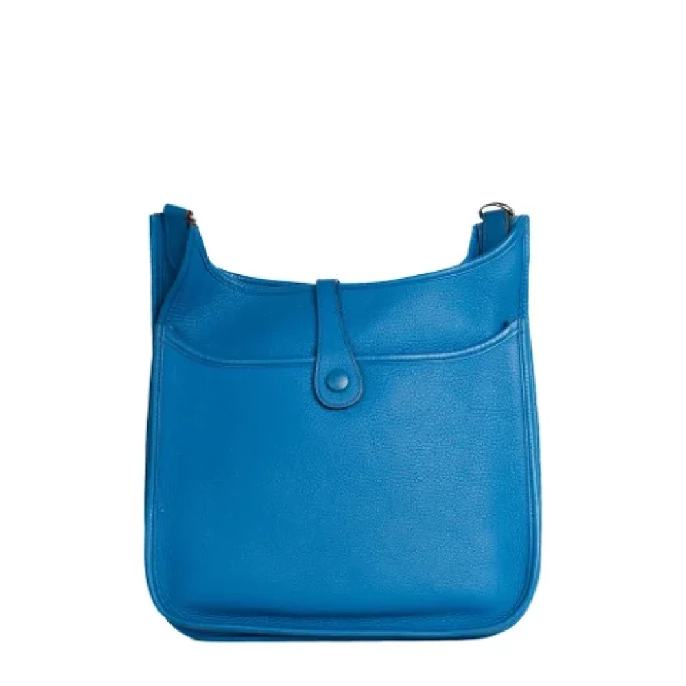 Hermès Vintage Pre-owned Leather shoulder-bags Blue Dames