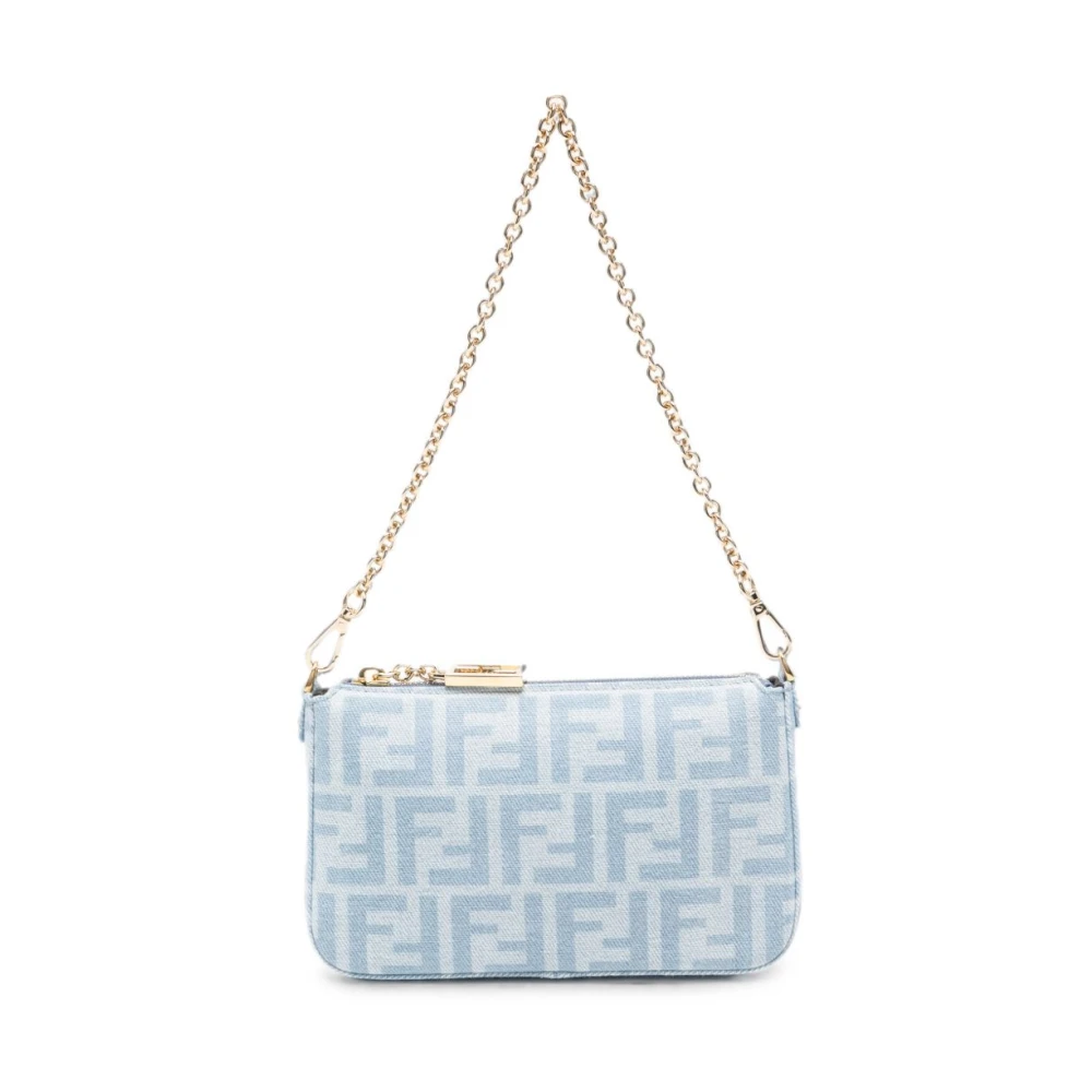 Fendi Blue Pochette Baguette - Female - Shoulder Bags - One Size - Bags