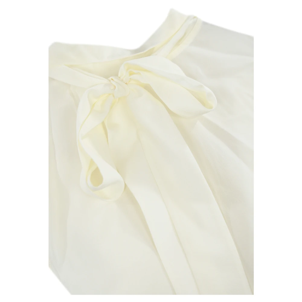 Max Mara Studio Zijden Mouwloze Witte Top White Dames