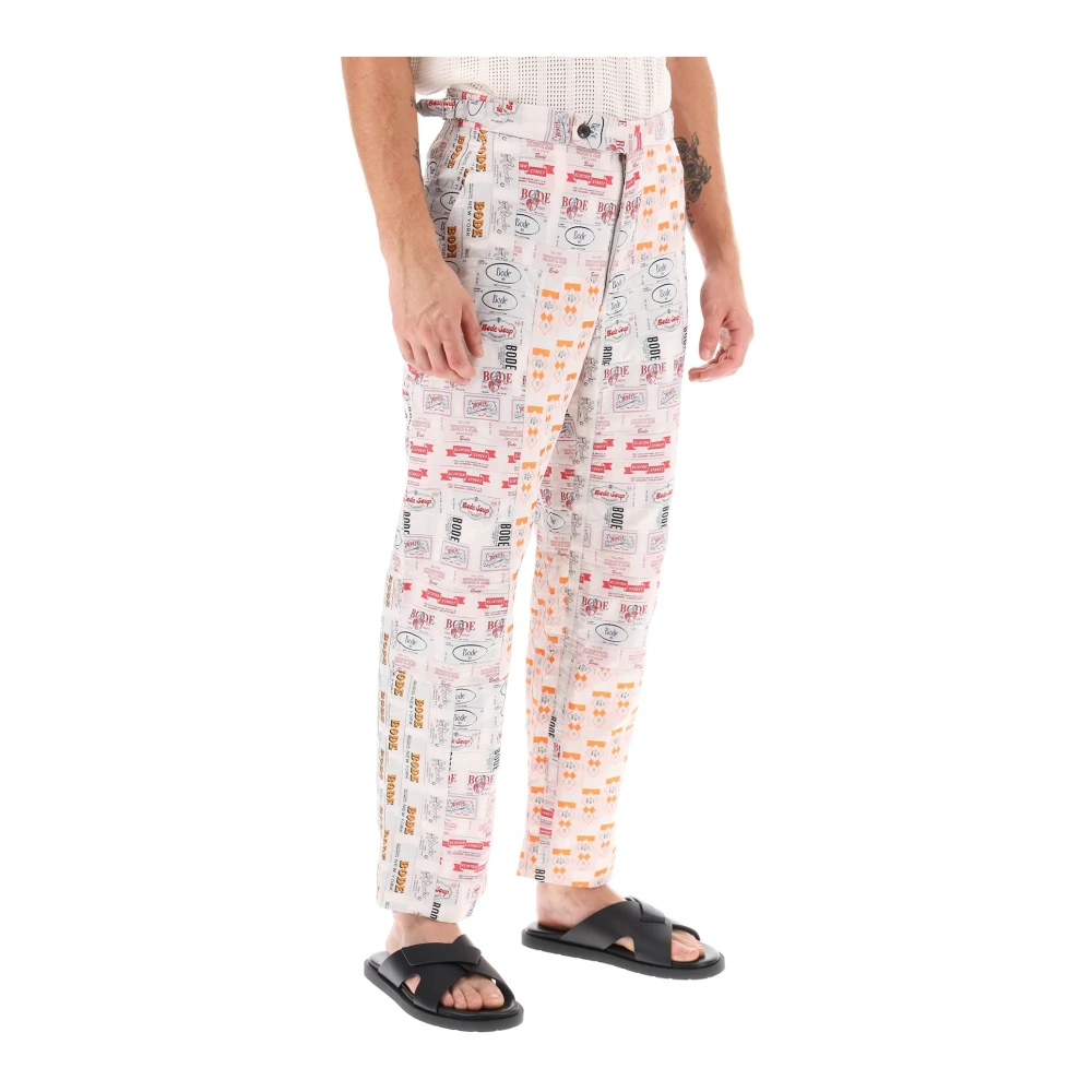 Bode Straight Trousers Multicolor Heren