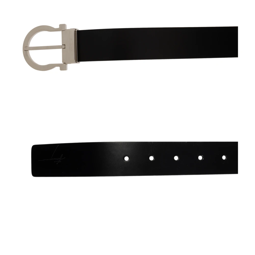 Salvatore Ferragamo Omkeerbare riem Black Heren