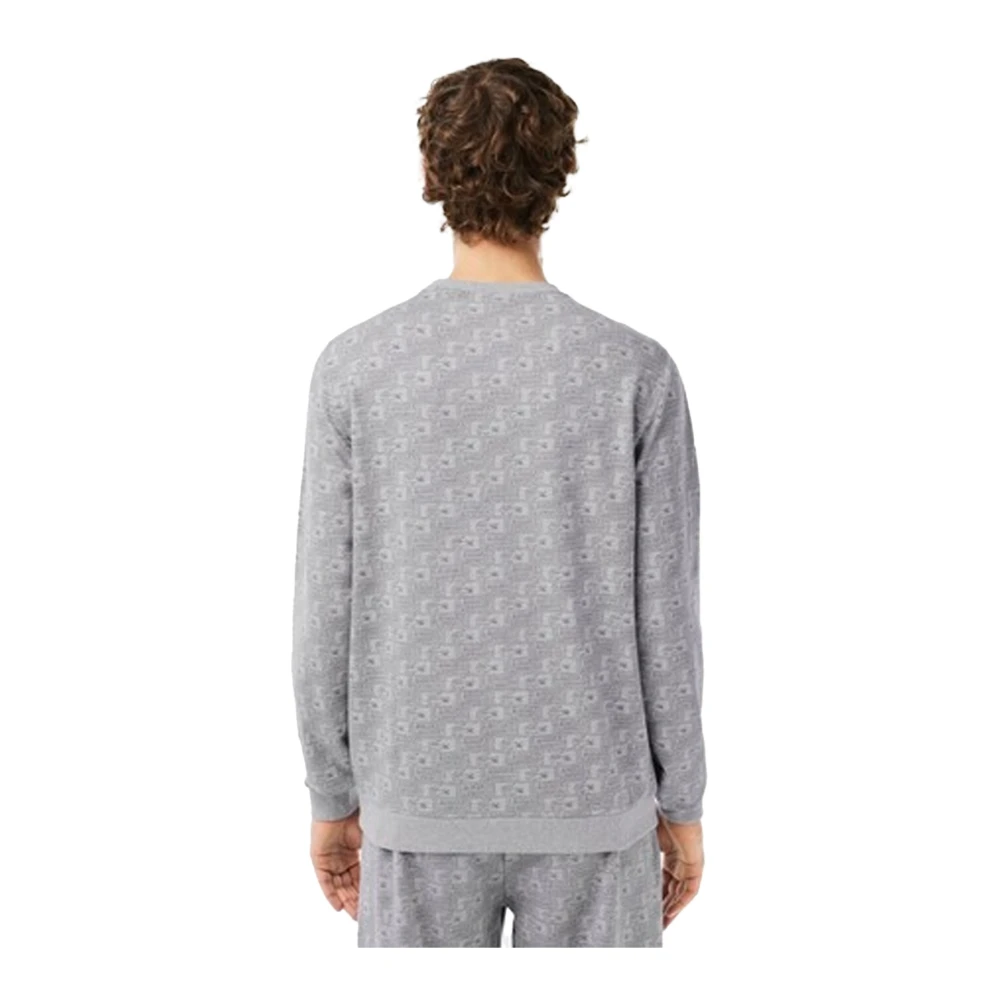 Lacoste Logo Pyjama Top met Lange Mouwen Gray Heren