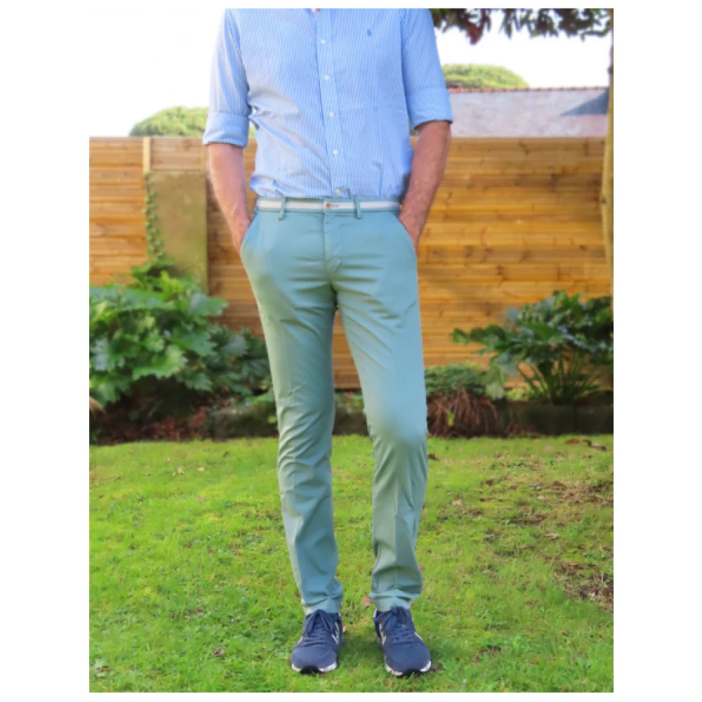 Mason's Slim Fit Torino University Broek Green Heren