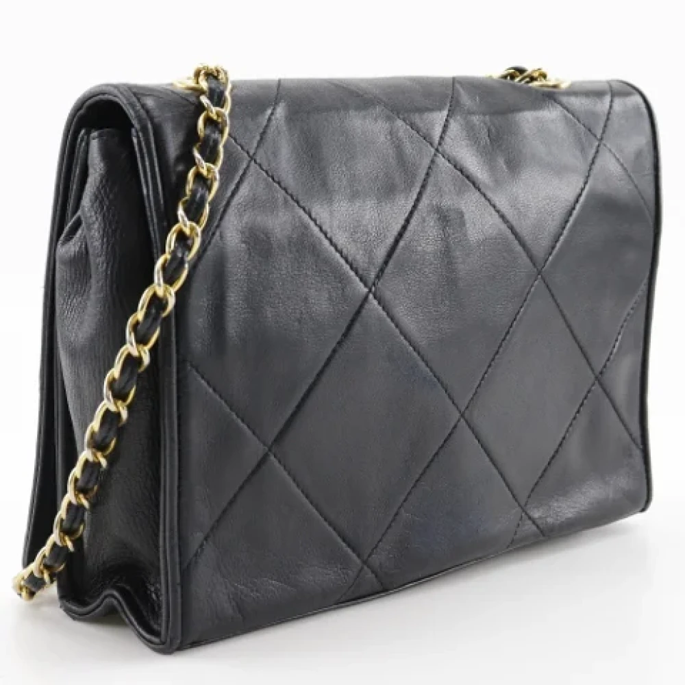Chanel Vintage Pre-owned Fabric shoulder-bags Black Dames