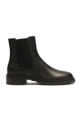Läderslippers med elastiska insatser