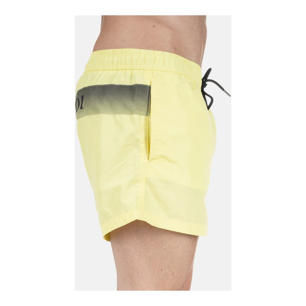 Trussardi Heren Zwemkleding Vertical Logo Yellow Heren