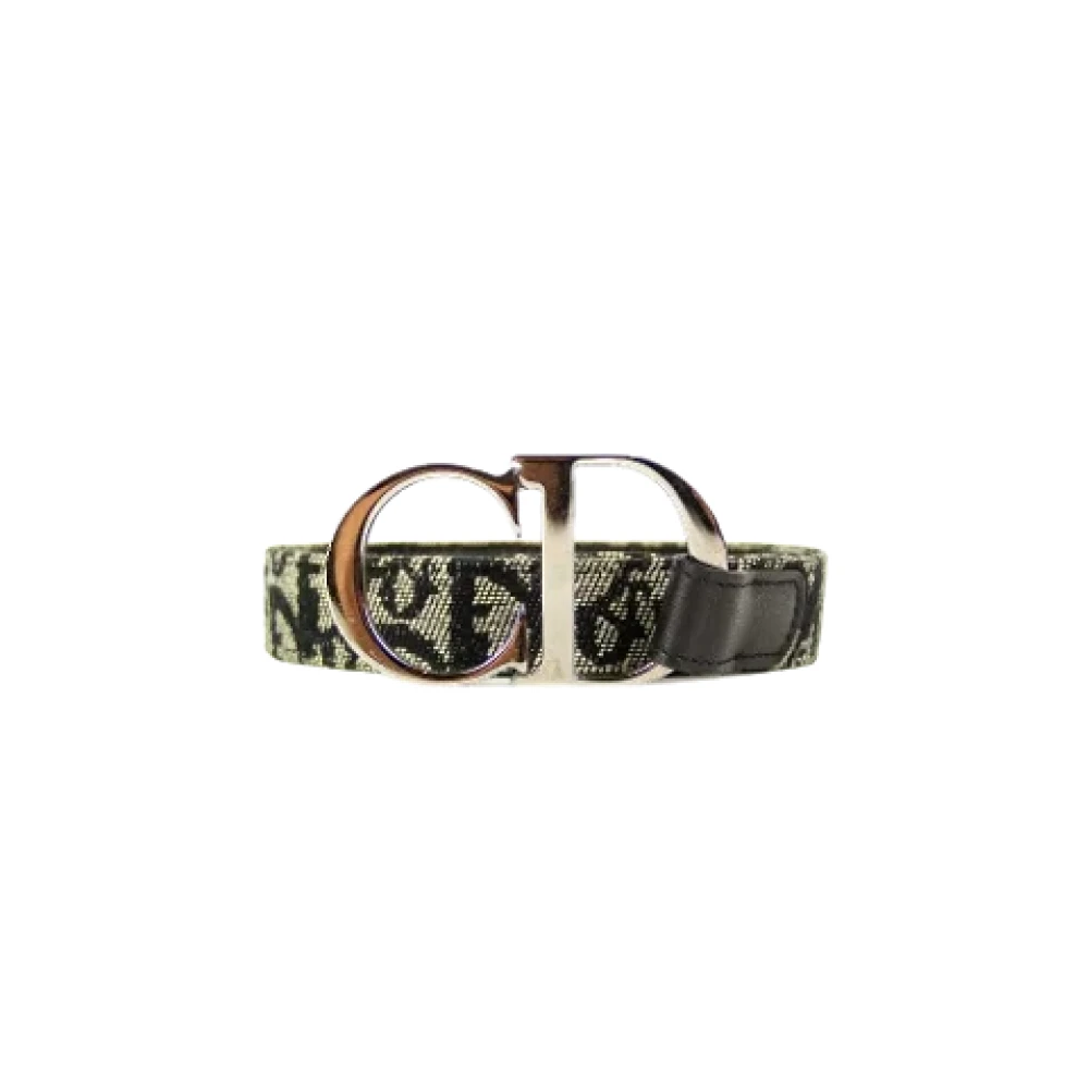 Dior Vintage Pre-owned Canvas belts Gray Dames