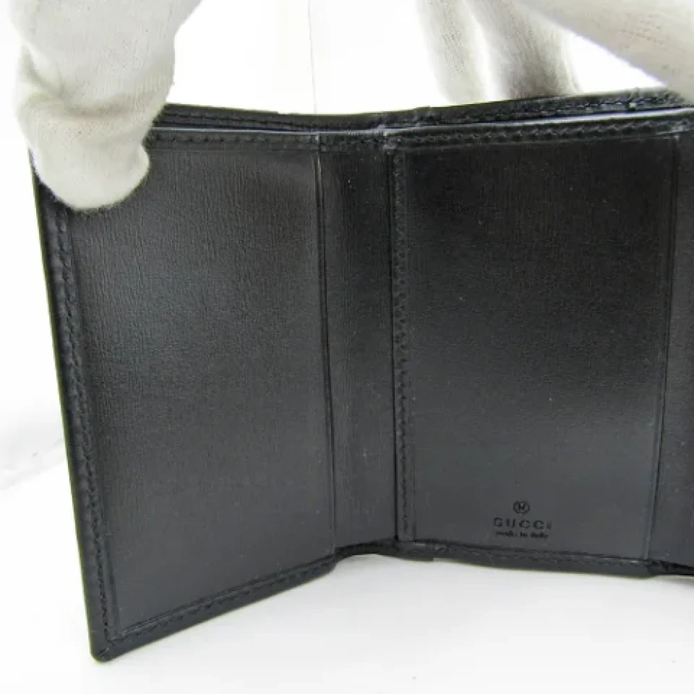 Gucci Vintage Pre-owned Leather wallets Black Dames