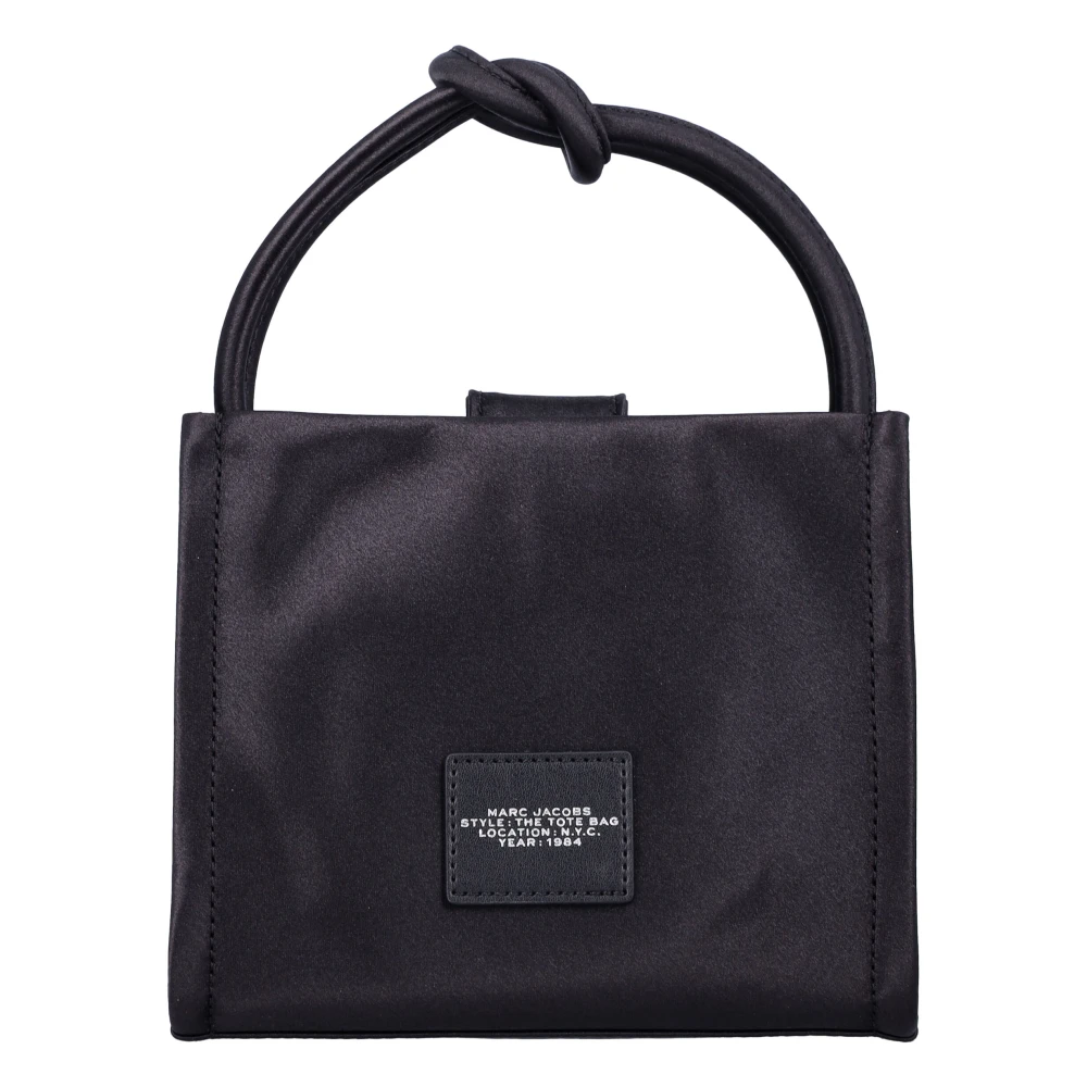 Marc Jacobs Zwarte Satijnen Mini Tote Tas Black Dames