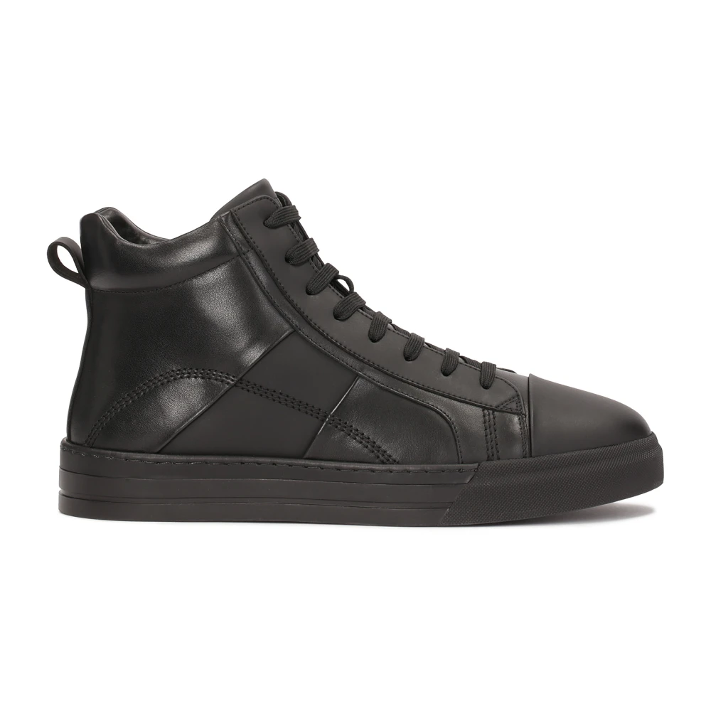 Kazar Leren sneakers met hoge schacht Heren Schoenen Zwart