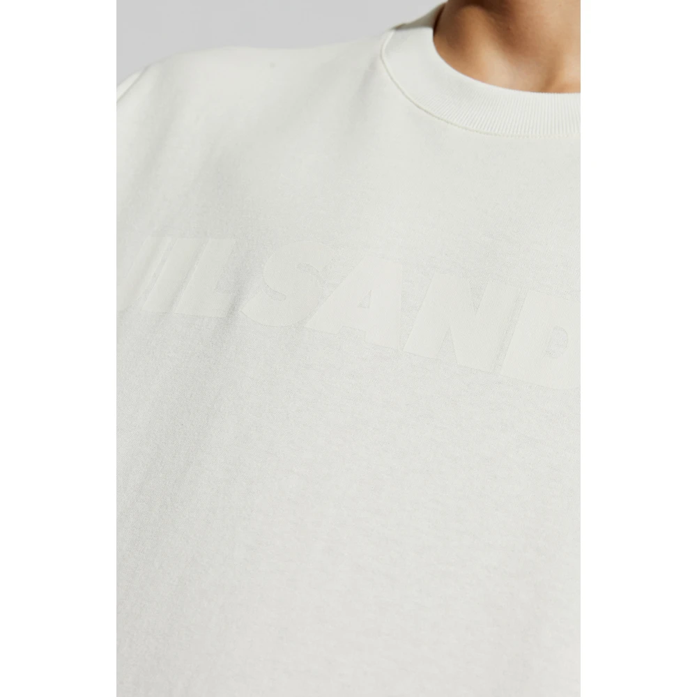 Jil Sander T-shirt met logo Beige Heren