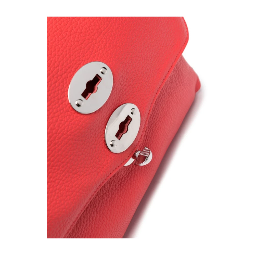 Zanellato Rode Leren Tote Tas met Zilverkleurige Hardware Red Dames