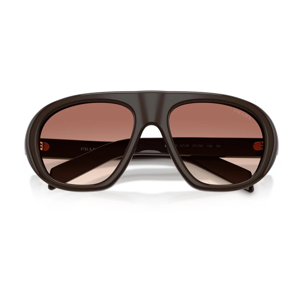 Prada Brown Sunglasses, Female, 57 Mm, Prc05s Sunglasses