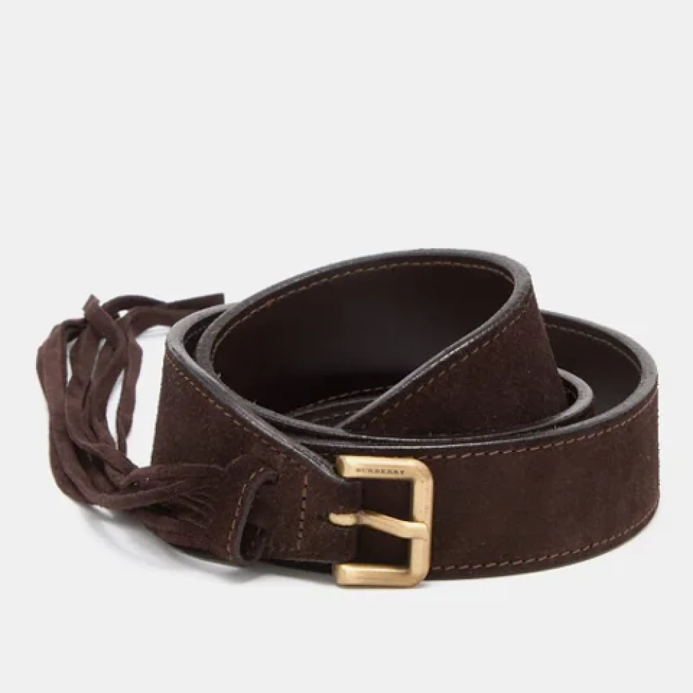 Burberry Vintage Pre-owned Suede belts Brown Dames