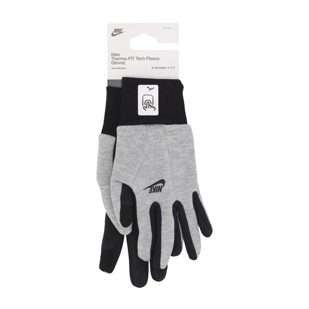 Nike Tech Fleece Touchscreen Handschoenen Donkergrijs Zwart Gray Heren