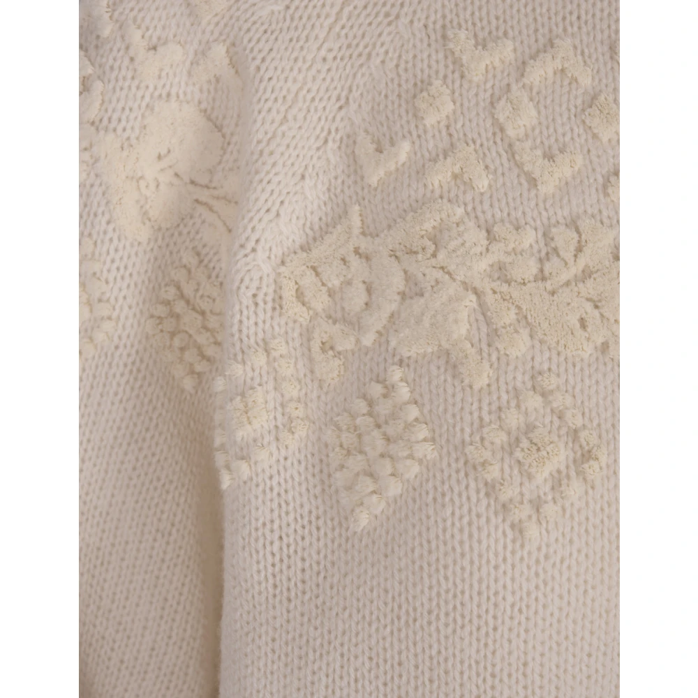 Ermanno Scervino Witte Trui met Etnisch Motief White Dames