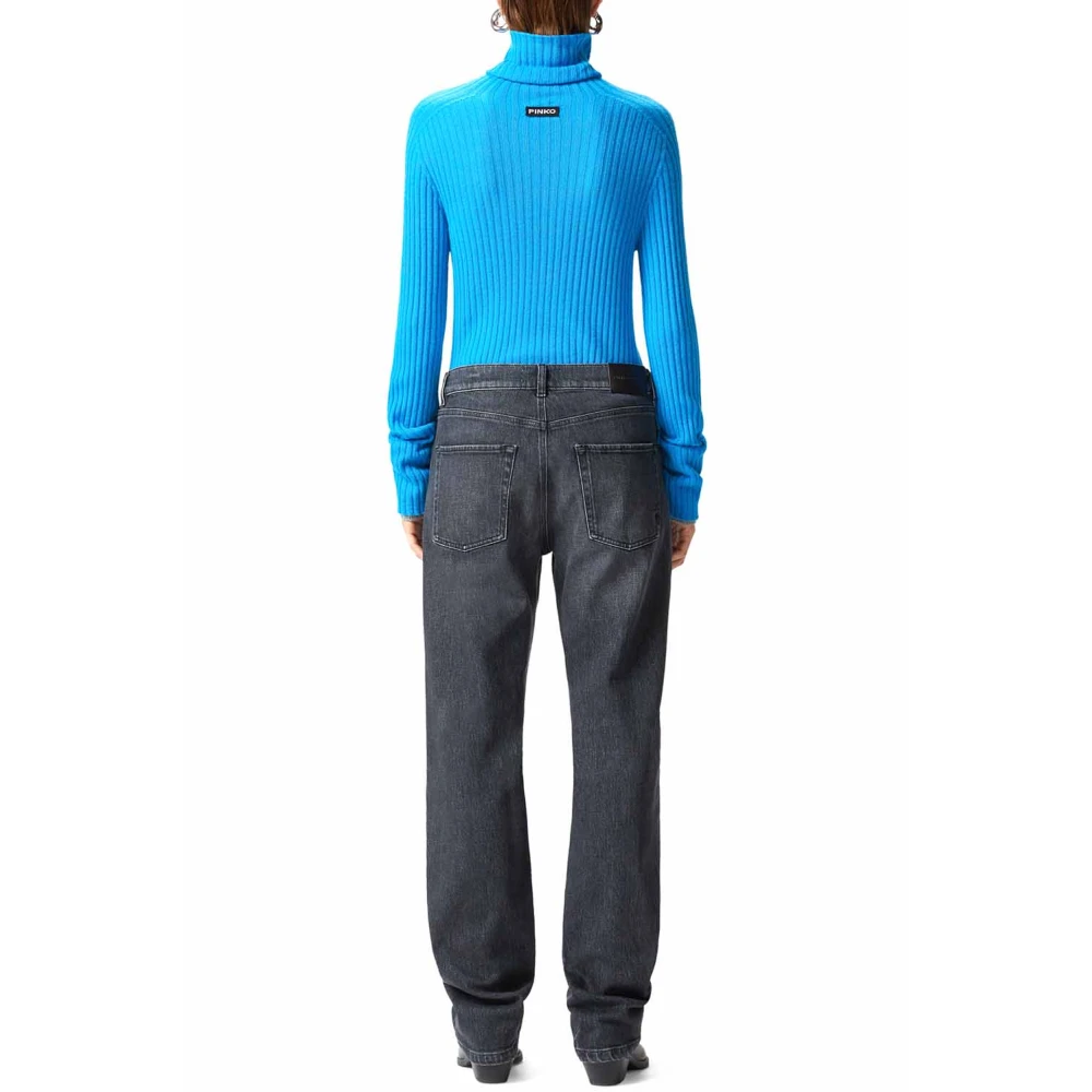 pinko Turquoise Trui van Wol met Lange Mouwen Blue Dames
