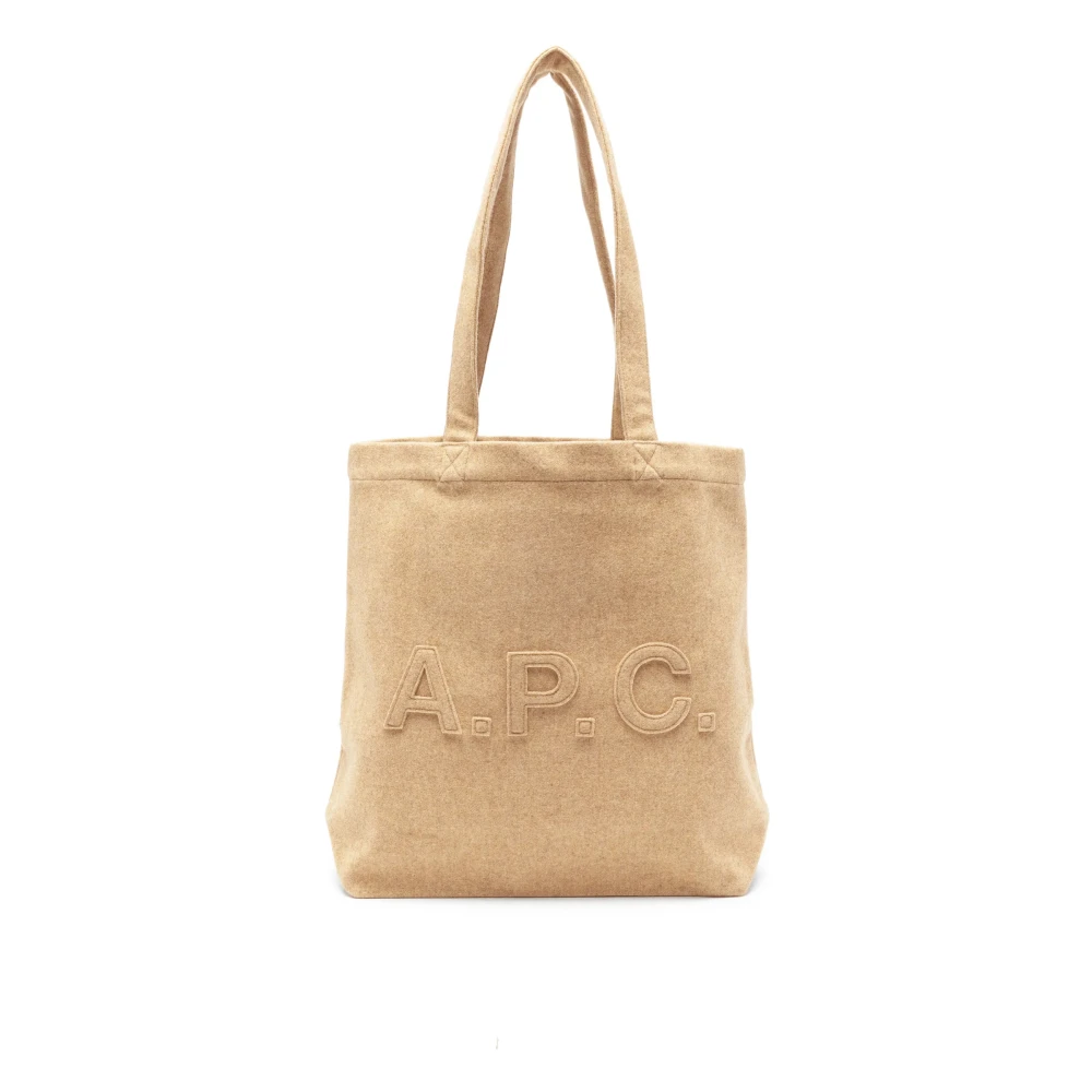 A.p.c. Women's Beige Wool Tote Bag