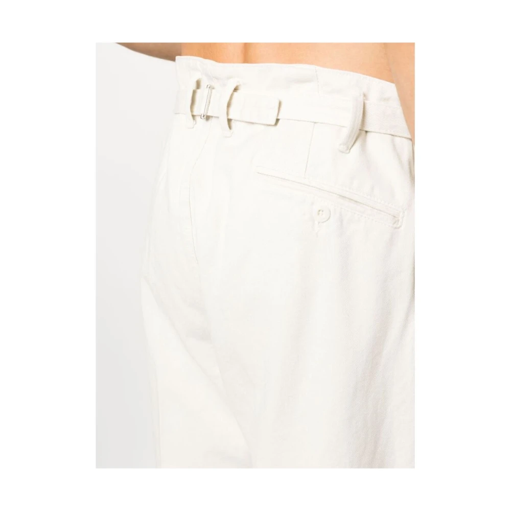 Lemaire Straight Trousers White Heren