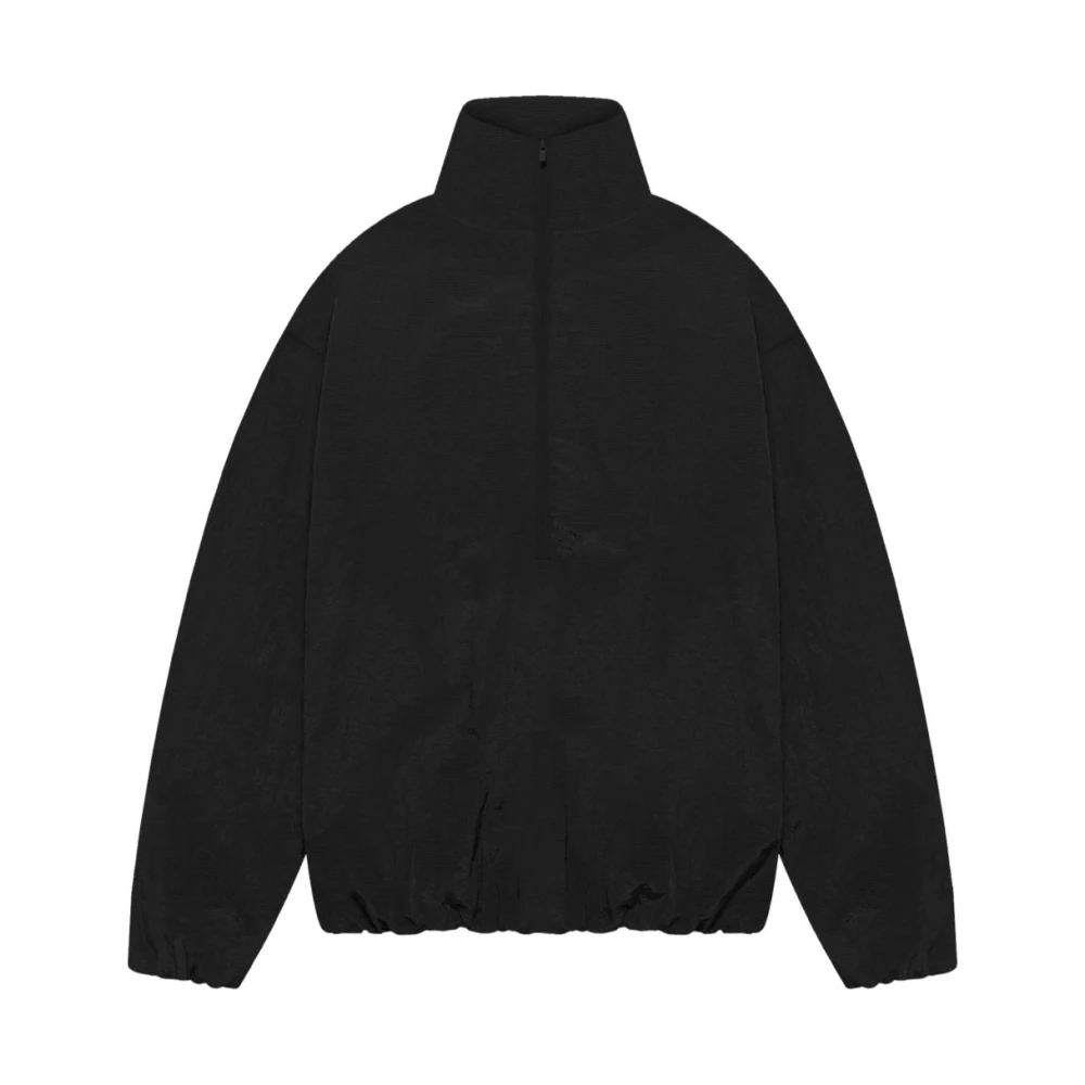 Svart Ripstop Halfzip Pullover